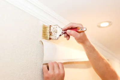 Pose de papier peint à Vouzan — revêtements muraux et toiles de verre